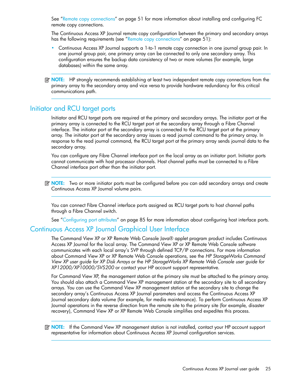 Initiator and rcu target ports | HP StorageWorks XP Remote Web Console Software User Manual | Page 25 / 200