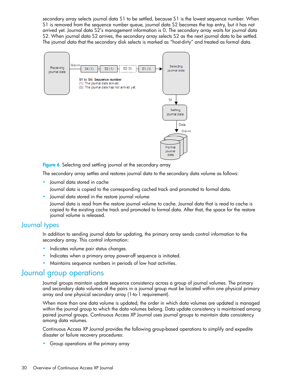 Journal types, Journal group operations, Figure 6 | HP StorageWorks XP Remote Web Console Software User Manual | Page 30 / 200