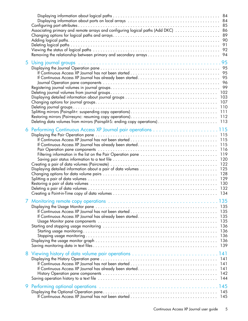 HP StorageWorks XP Remote Web Console Software User Manual | Page 5 / 200