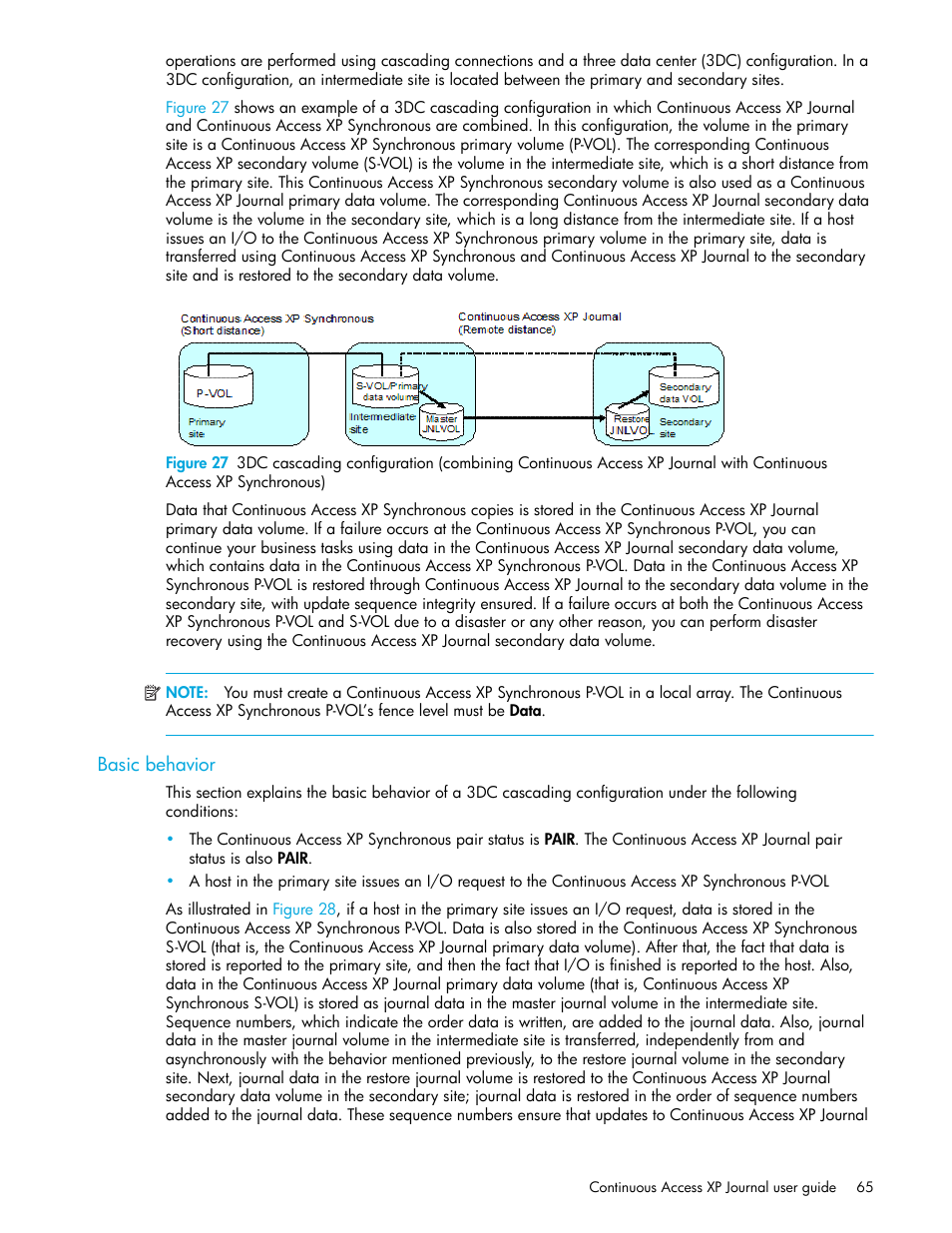 Basic behavior, Synchronous) | HP StorageWorks XP Remote Web Console Software User Manual | Page 65 / 200