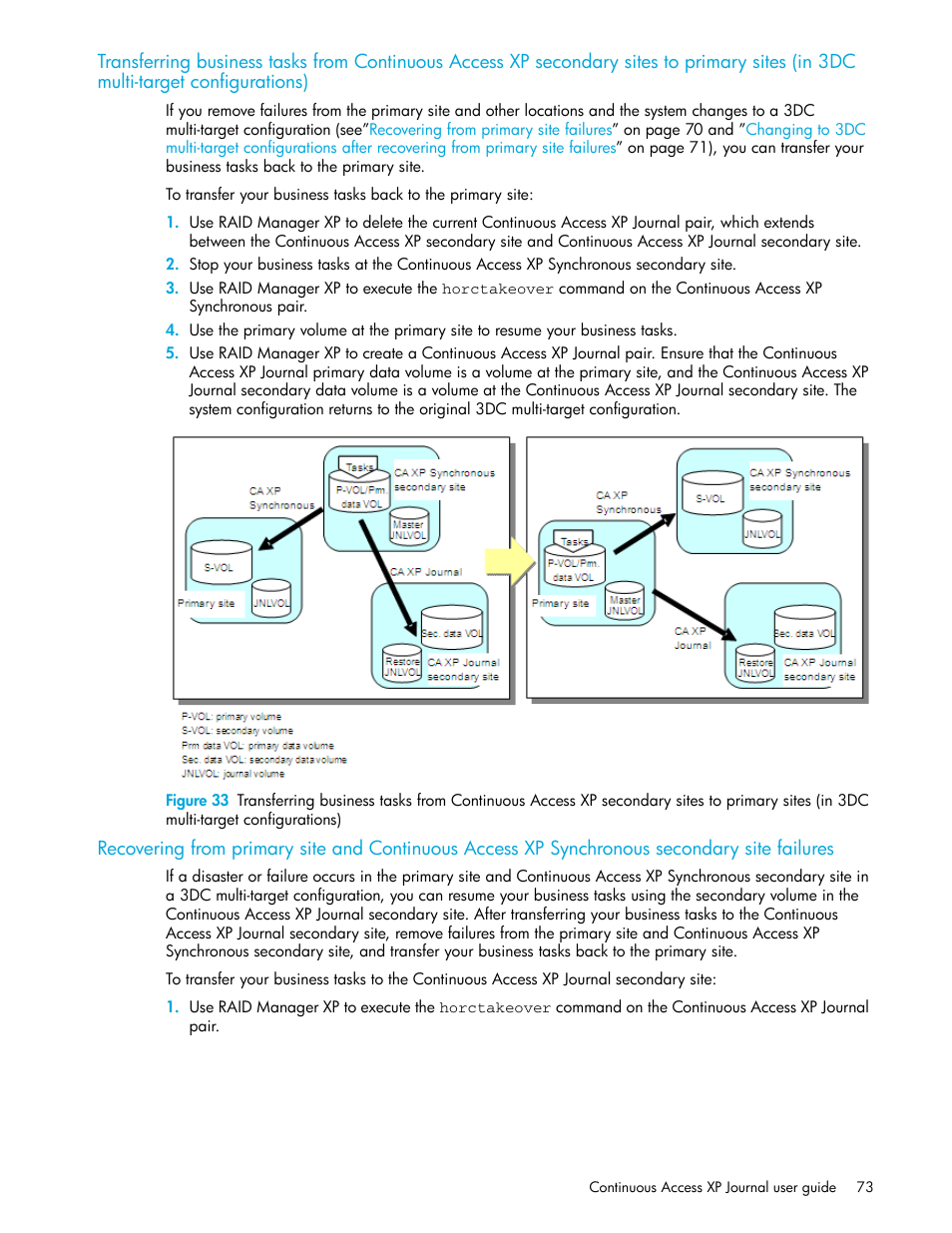 Multi-target configurations), Failures, Ns in | HP StorageWorks XP Remote Web Console Software User Manual | Page 73 / 200