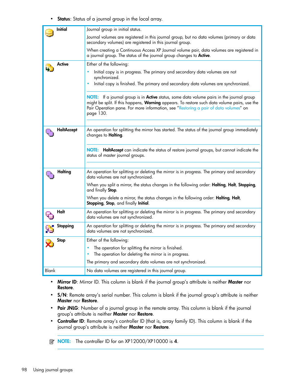 HP StorageWorks XP Remote Web Console Software User Manual | Page 98 / 200