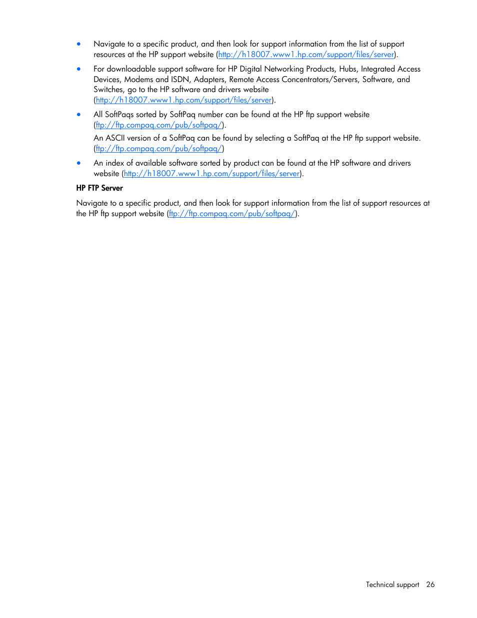 HP SmartStart-Software User Manual | Page 26 / 29