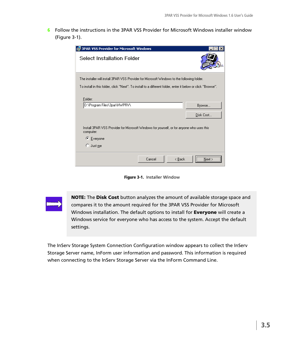 HP 3PAR VSS Provider Software User Manual | Page 21 / 56