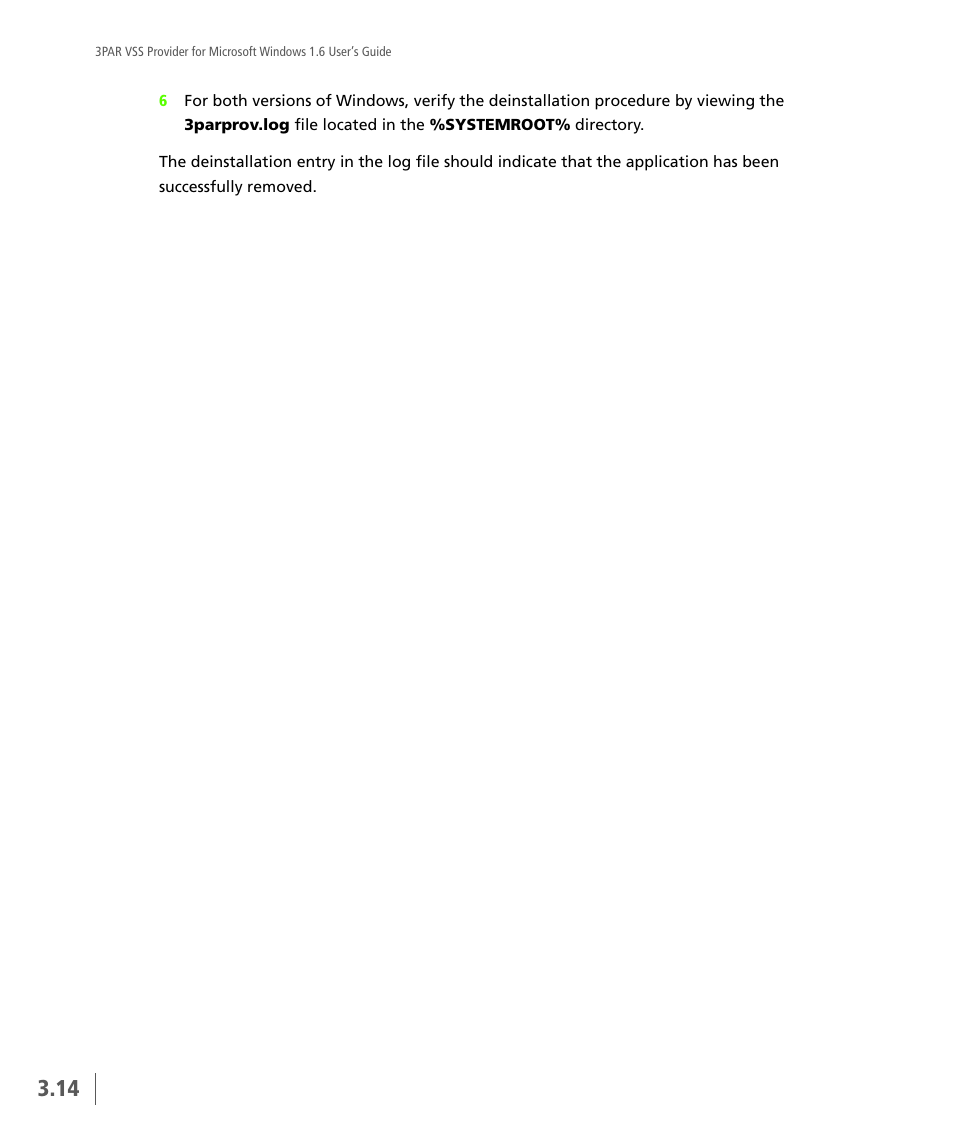 HP 3PAR VSS Provider Software User Manual | Page 30 / 56