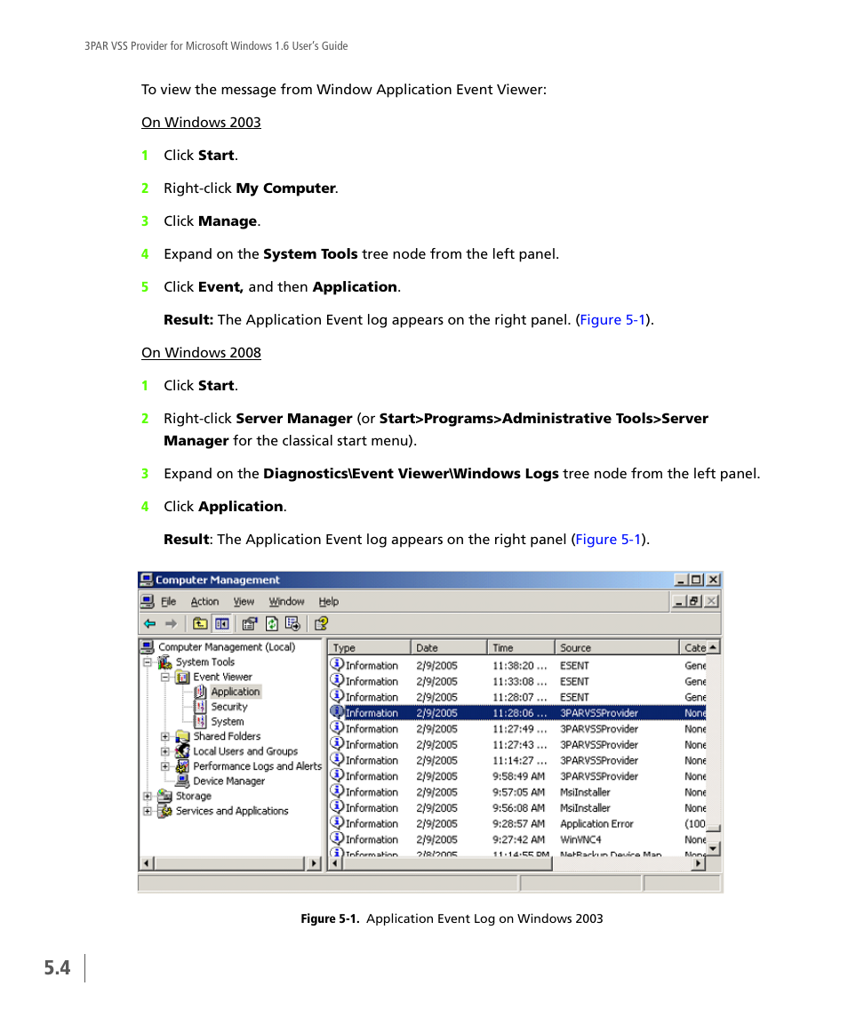 HP 3PAR VSS Provider Software User Manual | Page 46 / 56