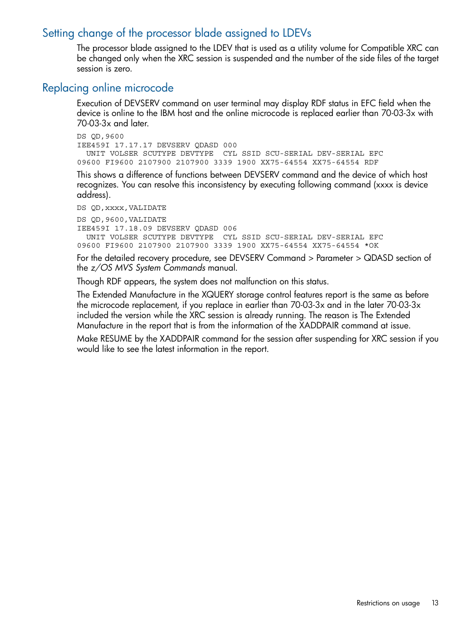 Replacing online microcode | HP XP P9500 Storage User Manual | Page 13 / 34