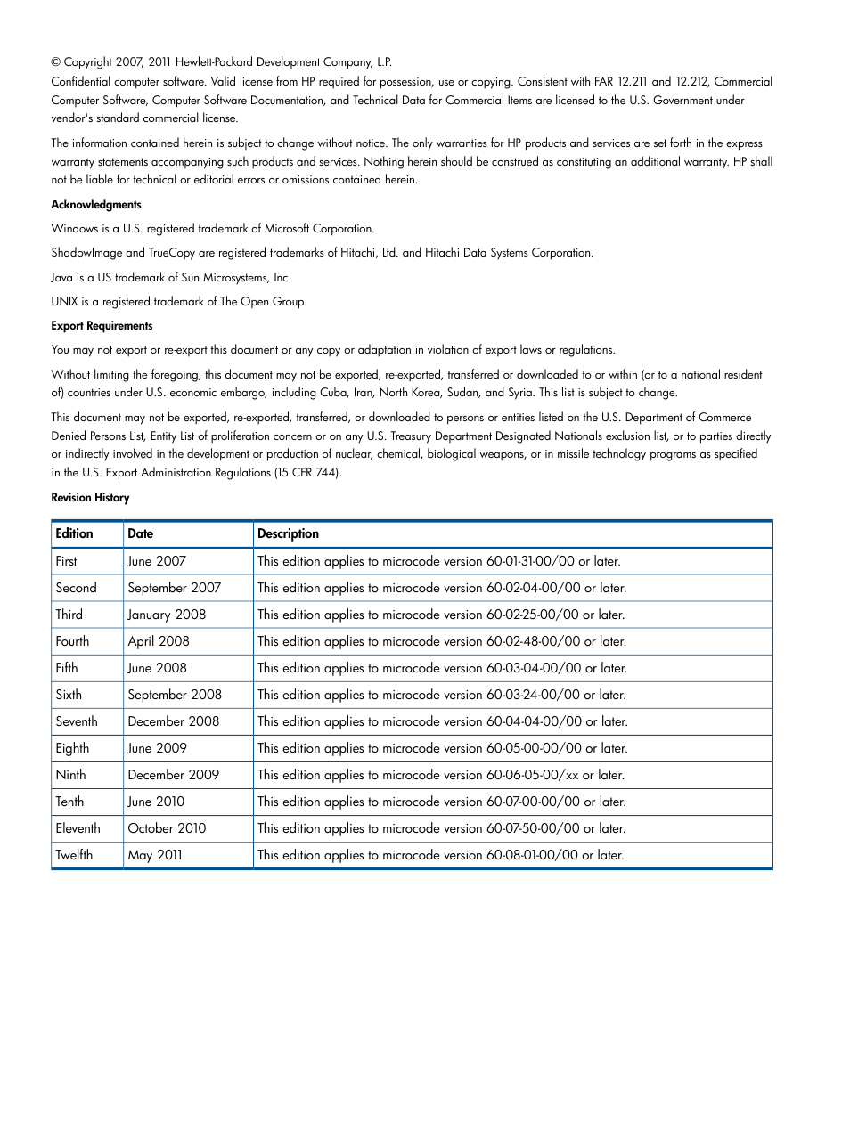 HP StorageWorks XP Remote Web Console Software User Manual | Page 2 / 109