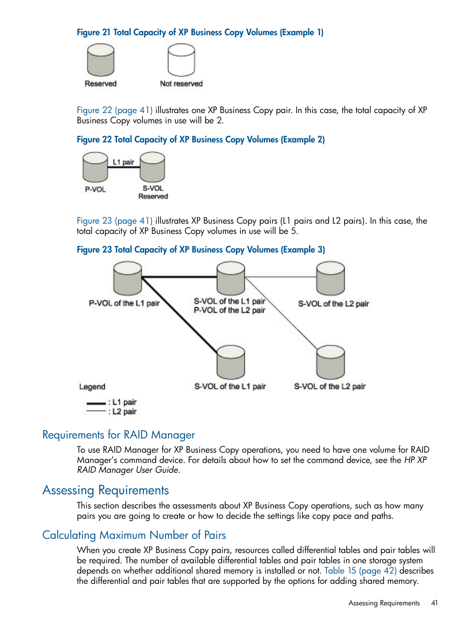 Requirements for raid manager, Assessing requirements, Calculating maximum number of pairs | HP StorageWorks XP Remote Web Console Software User Manual | Page 41 / 109
