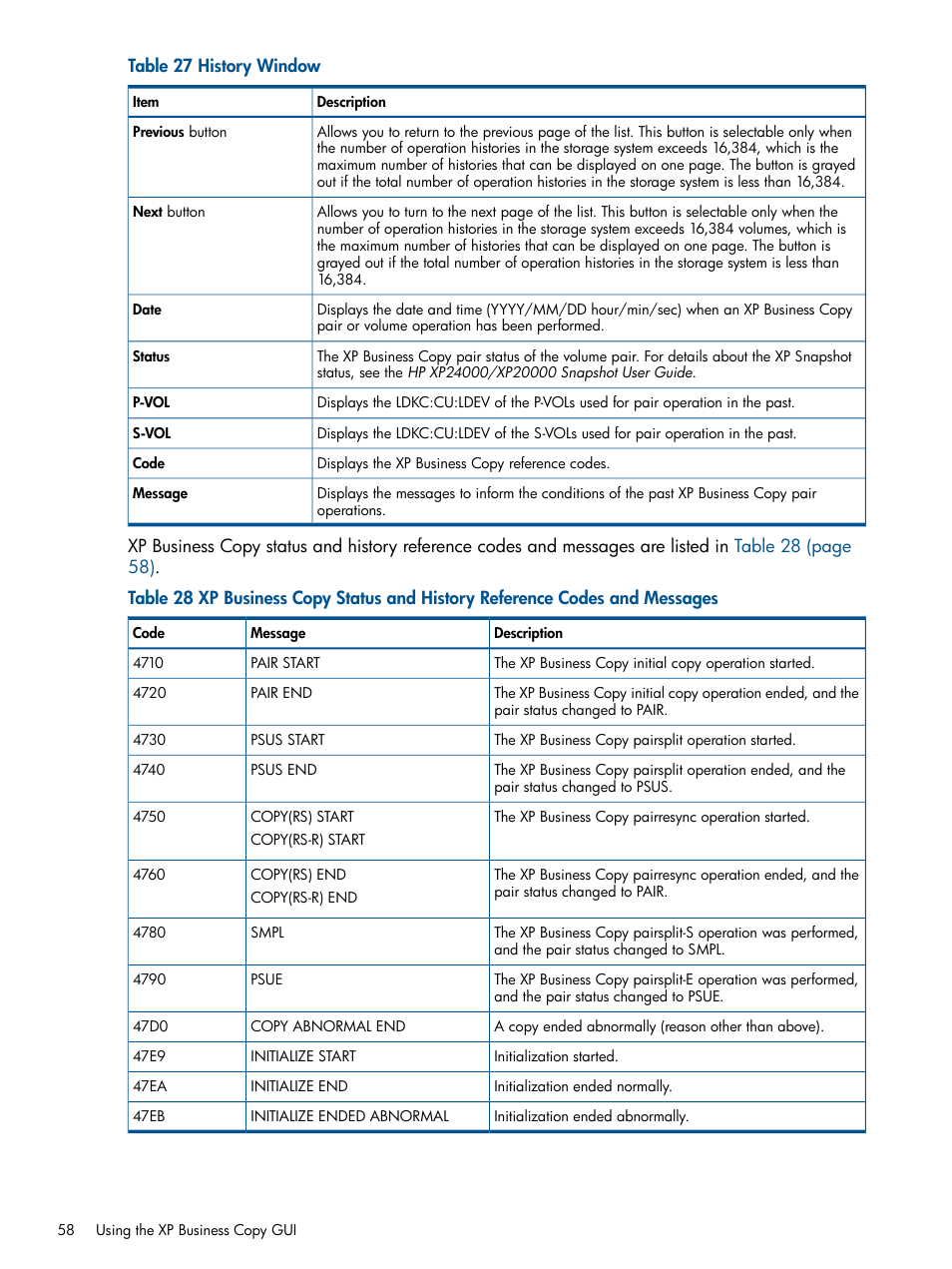 HP StorageWorks XP Remote Web Console Software User Manual | Page 58 / 109