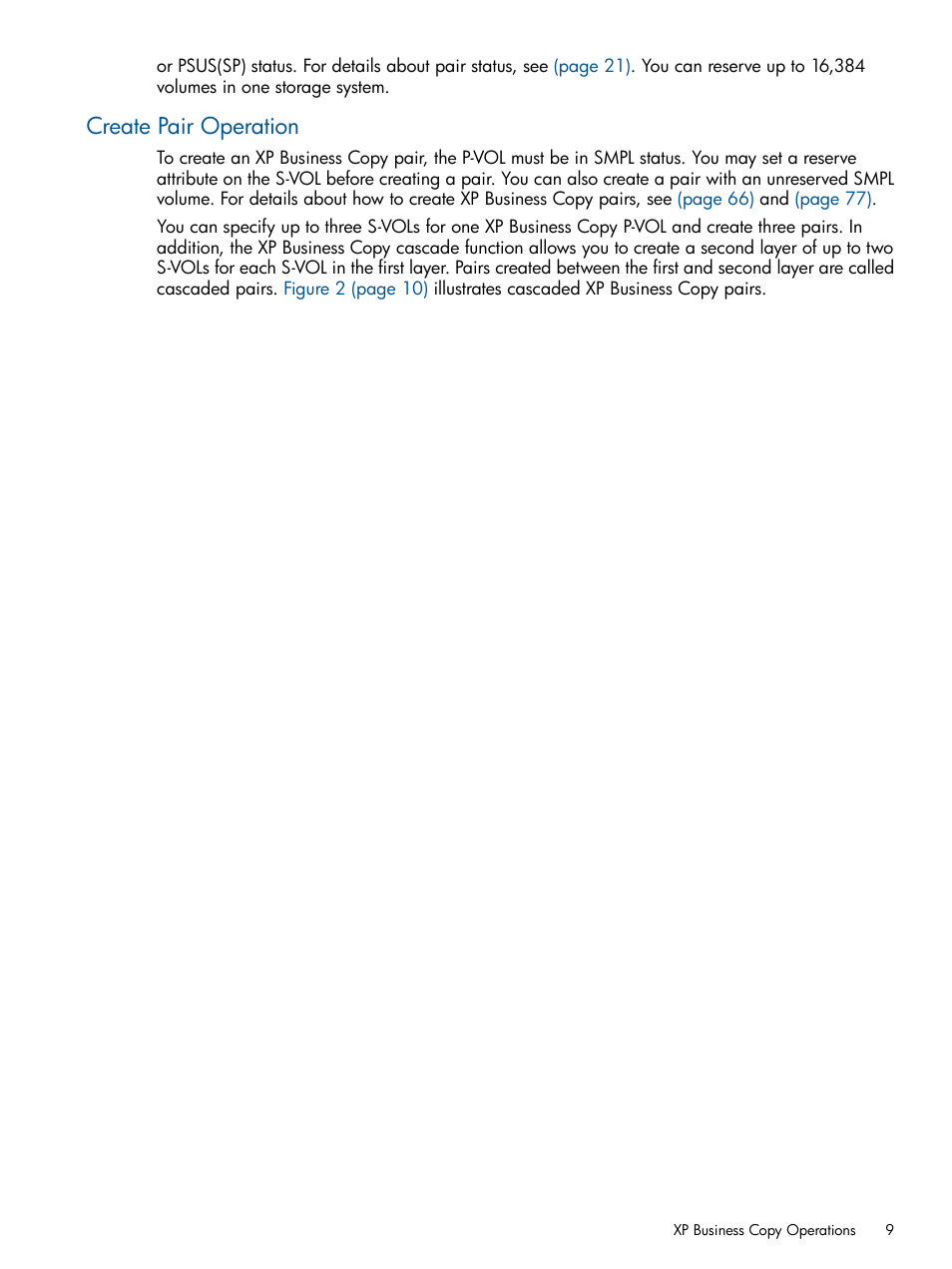 Create pair operation | HP StorageWorks XP Remote Web Console Software User Manual | Page 9 / 109