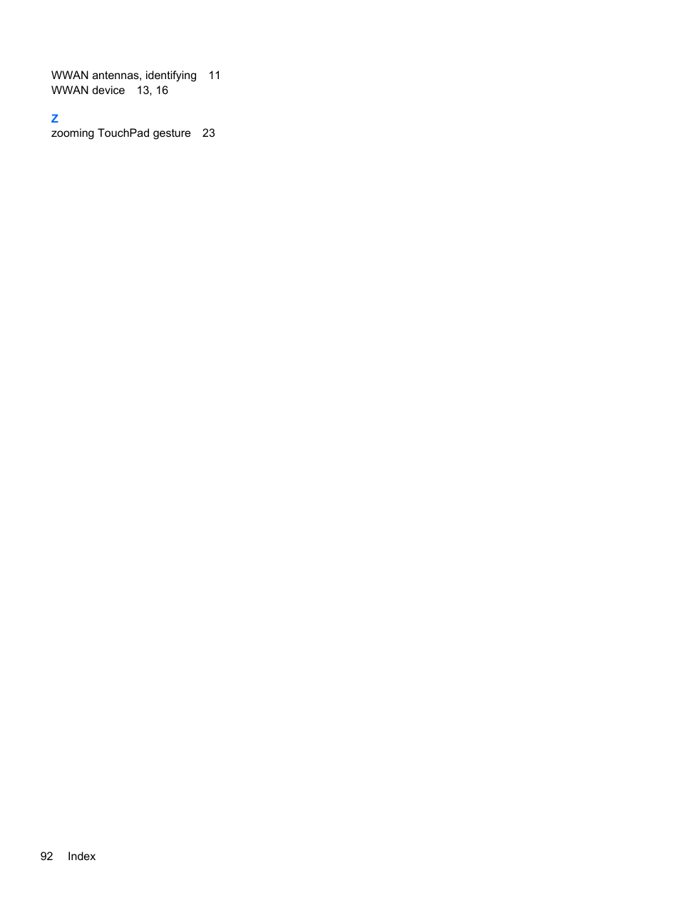 HP EliteBook 2170p Notebook PC User Manual | Page 102 / 102