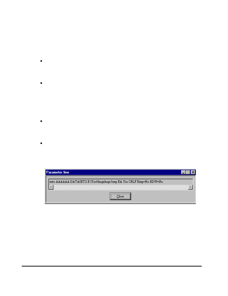 Parameter line dialog -18, Execute dialogs -18, Parameter line dialog | Execute dialogs | HP XP20000XP24000 Disk Array User Manual | Page 112 / 226