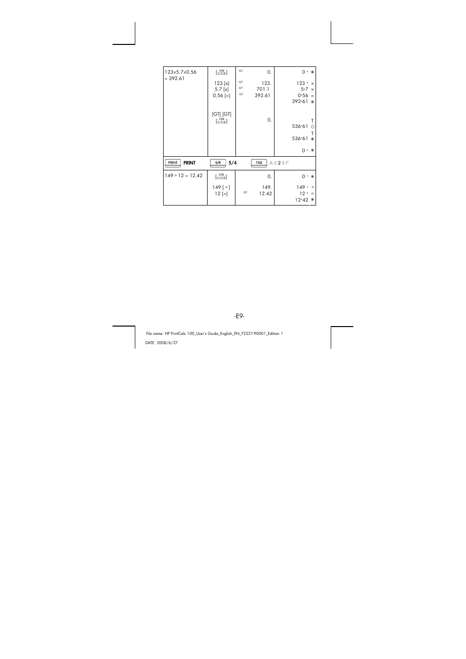 HP PrintCalc 100 User Manual | Page 10 / 32