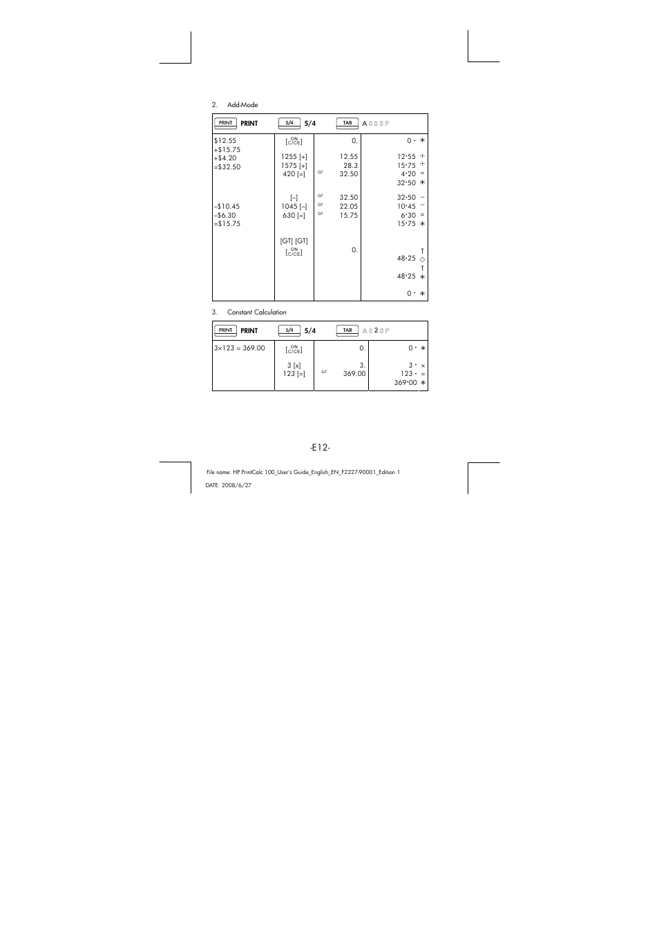 HP PrintCalc 100 User Manual | Page 13 / 32