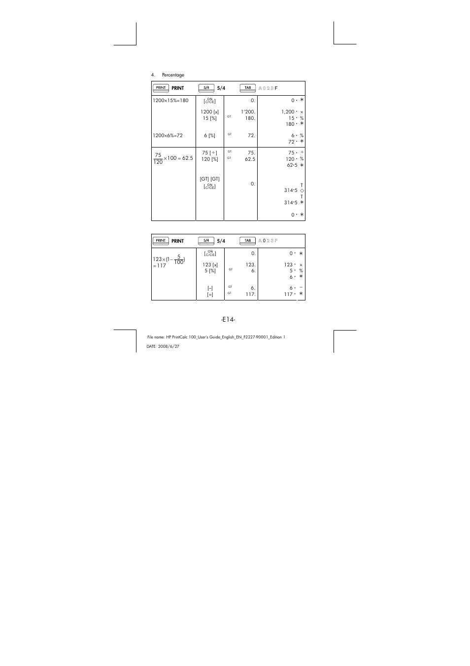 HP PrintCalc 100 User Manual | Page 15 / 32