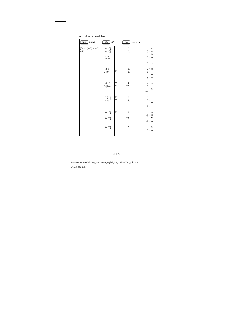 HP PrintCalc 100 User Manual | Page 18 / 32