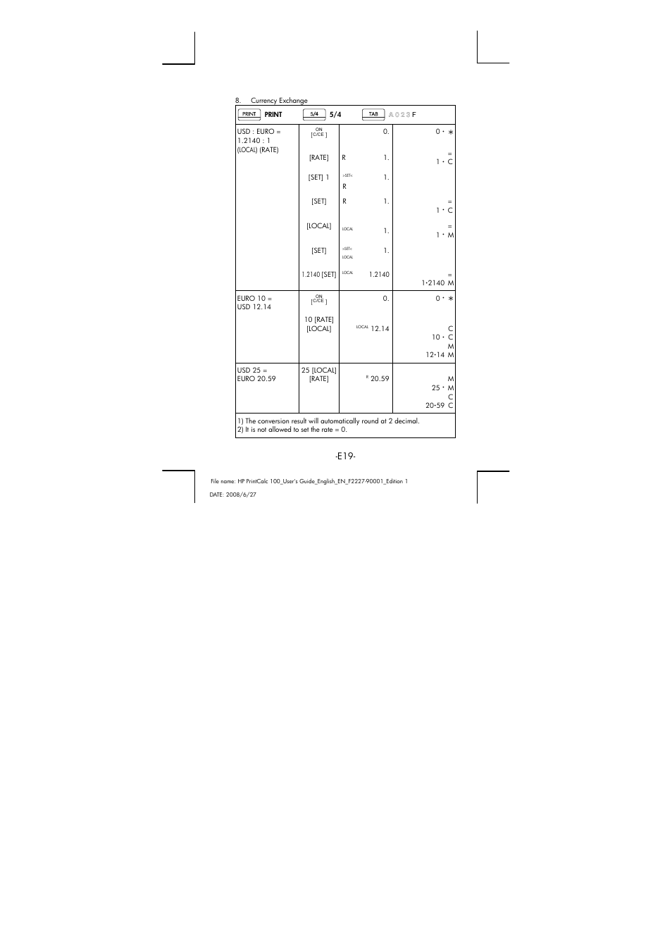 HP PrintCalc 100 User Manual | Page 20 / 32