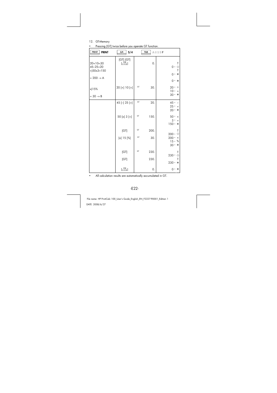 HP PrintCalc 100 User Manual | Page 23 / 32