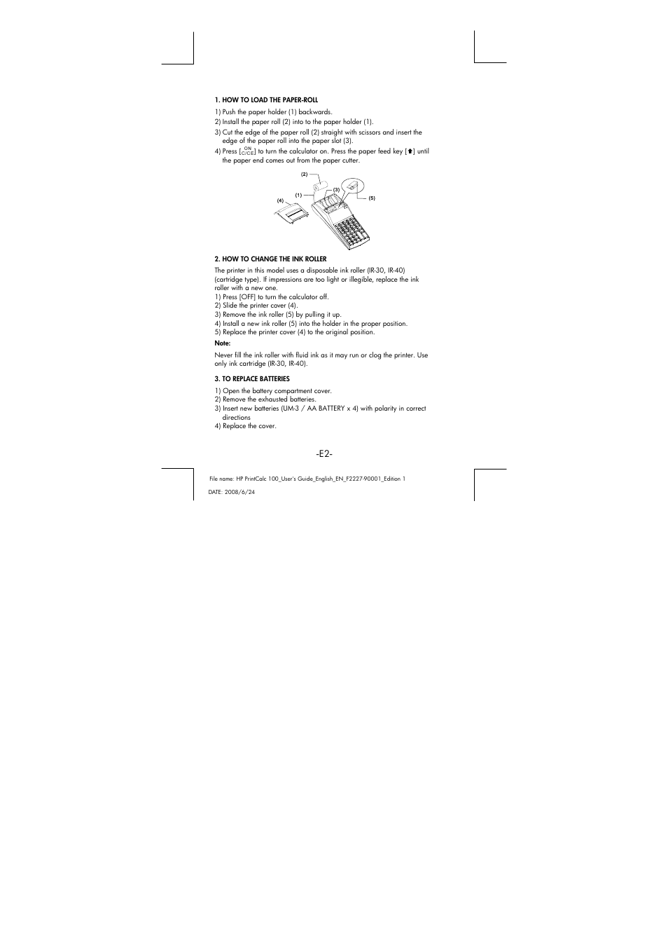 HP PrintCalc 100 User Manual | Page 3 / 32
