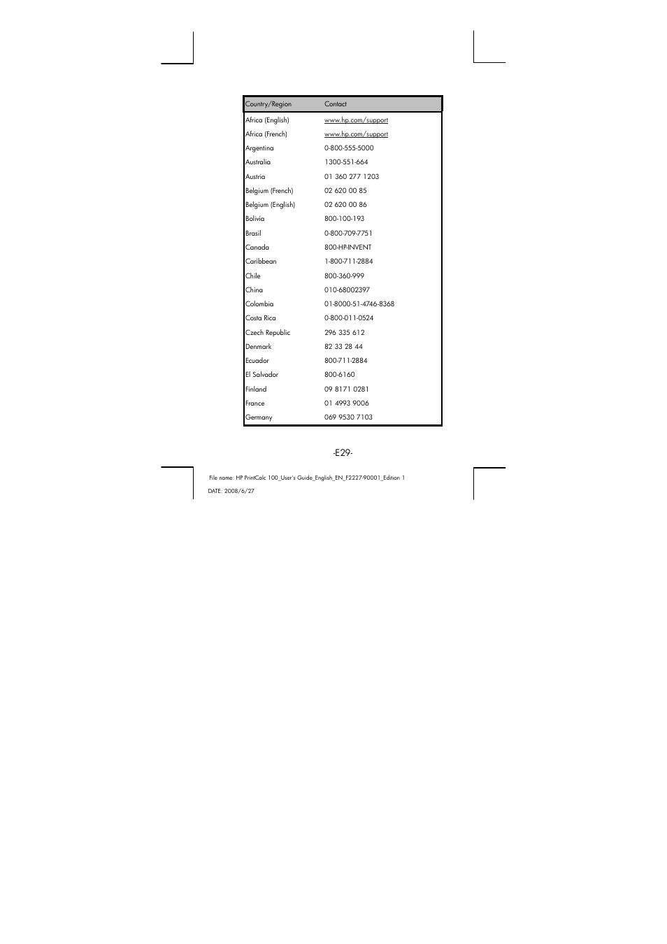 HP PrintCalc 100 User Manual | Page 30 / 32
