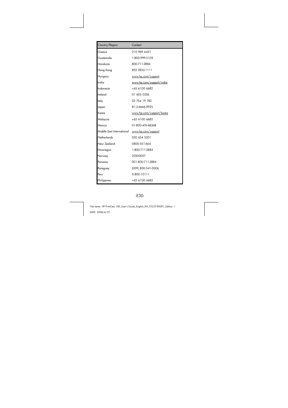 HP PrintCalc 100 User Manual | Page 31 / 32