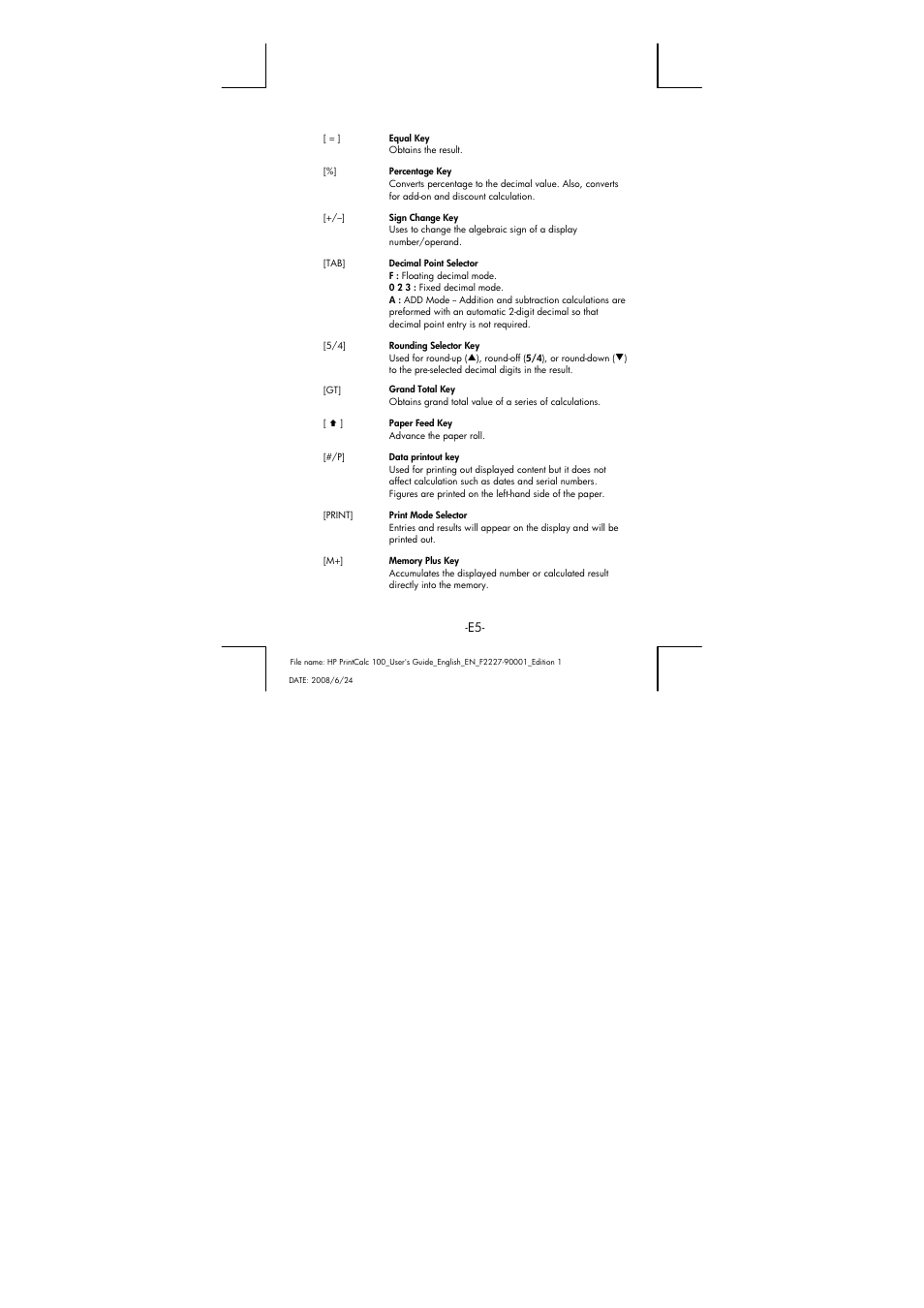 HP PrintCalc 100 User Manual | Page 6 / 32