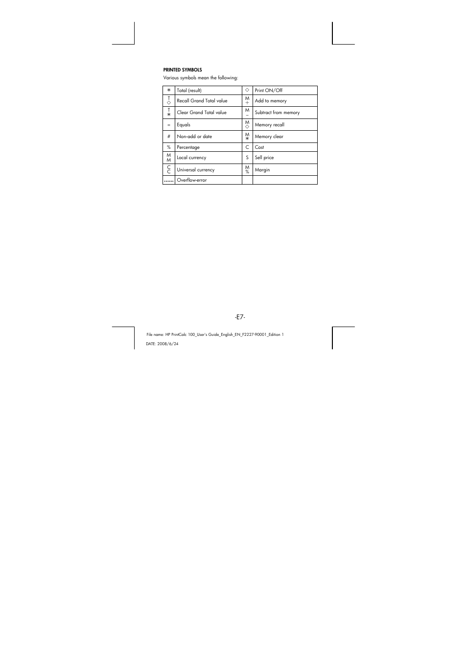 HP PrintCalc 100 User Manual | Page 8 / 32