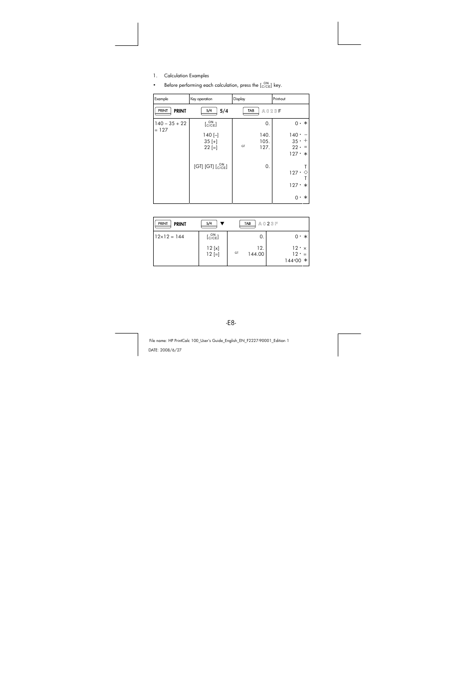 HP PrintCalc 100 User Manual | Page 9 / 32