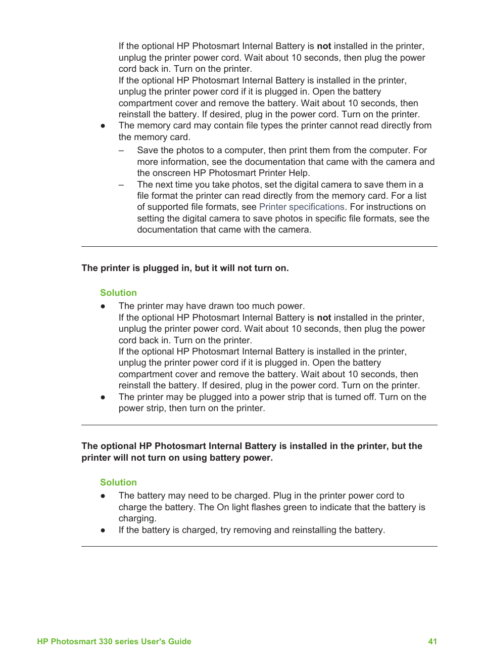 HP Photosmart 335 Compact Photo Printer User Manual | Page 47 / 69