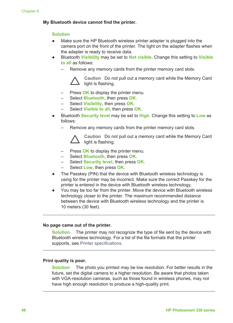 HP Photosmart 335 Compact Photo Printer User Manual | Page 52 / 69