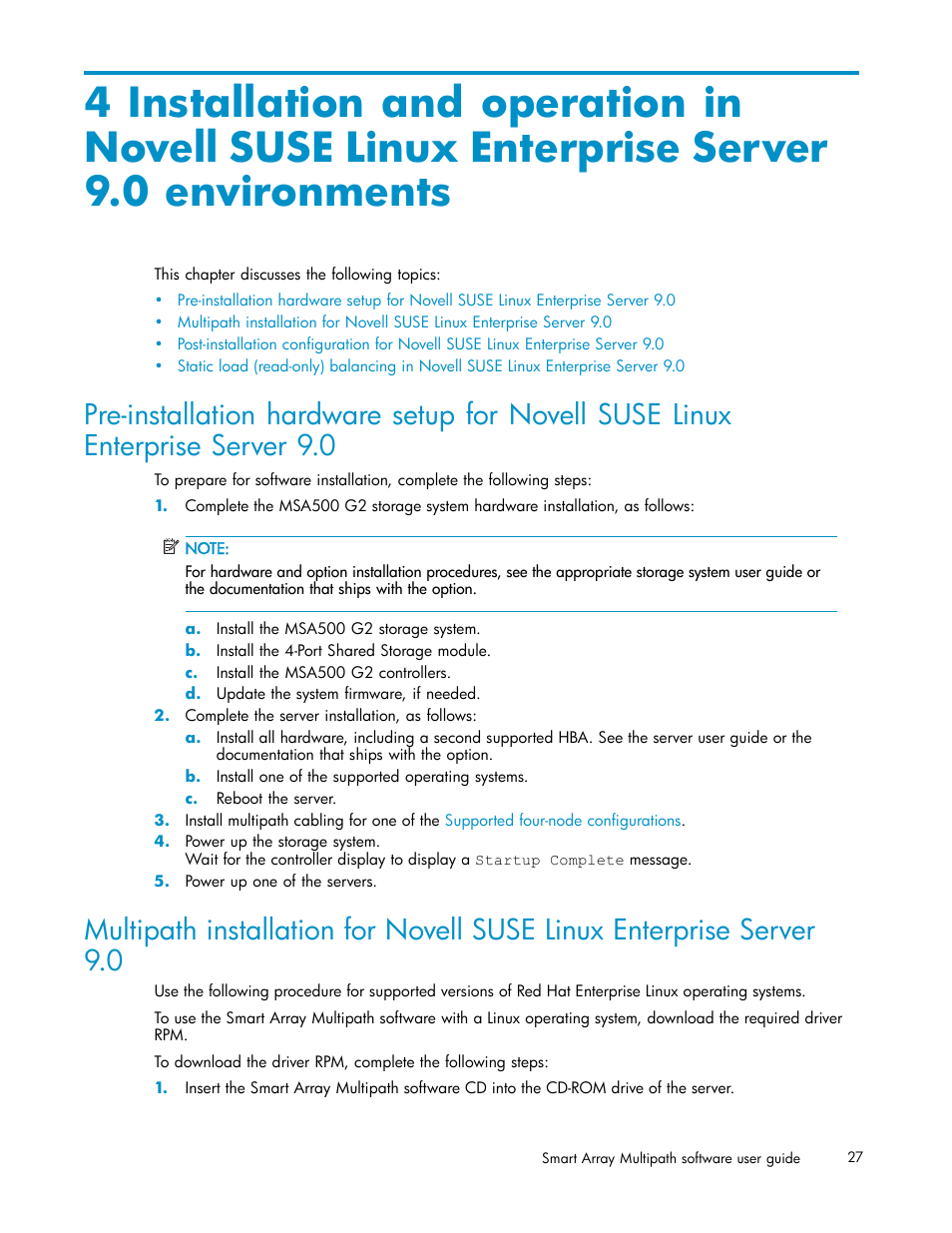Environments | HP StorageWorks 500 G2 Modular Smart Array User Manual | Page 27 / 35