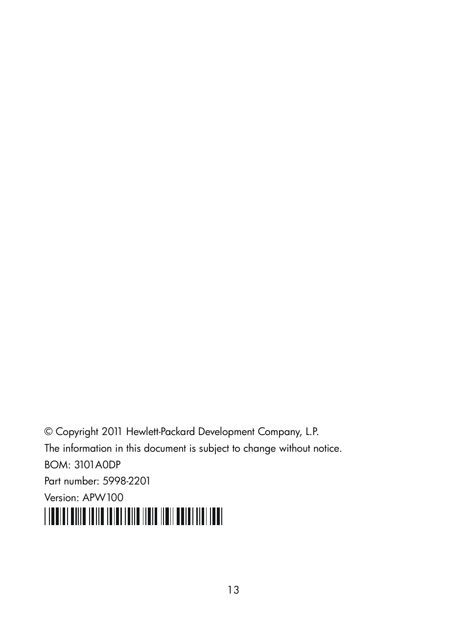 HP Networking Switch Power Supplies User Manual | Page 13 / 13