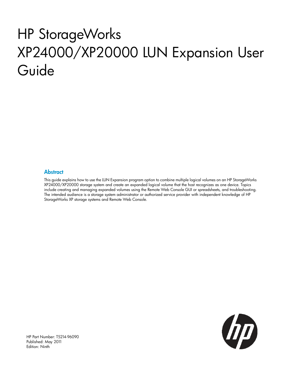 HP XP Array Manager Software User Manual | 43 pages