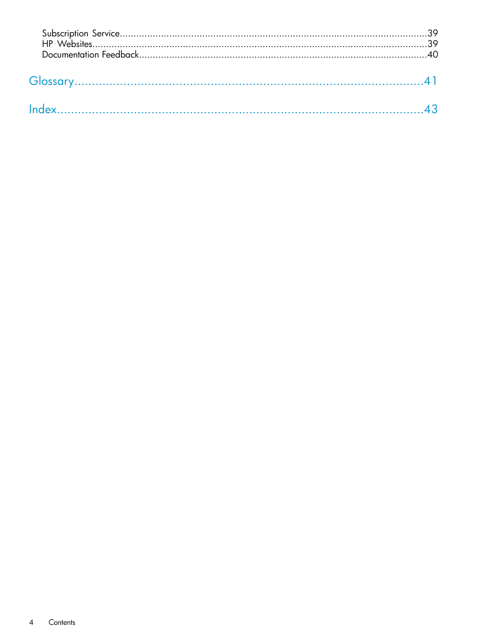 Glossary index | HP XP Array Manager Software User Manual | Page 4 / 43