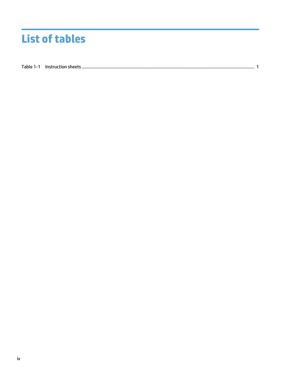 List of tables | HP Access Control User Manual | Page 4 / 14