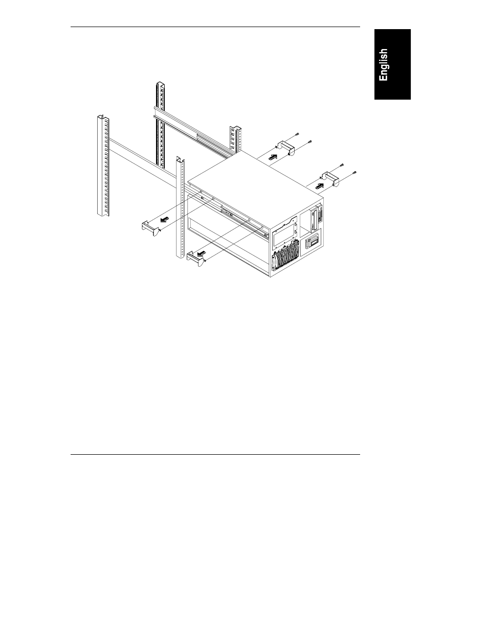 Securing the netserver to the rack | HP Netserver L Server series User Manual | Page 63 / 126