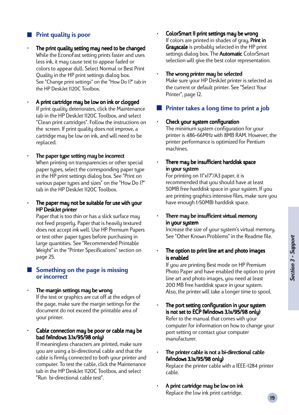 HP Deskjet 1125c Printer User Manual | Page 34 / 44