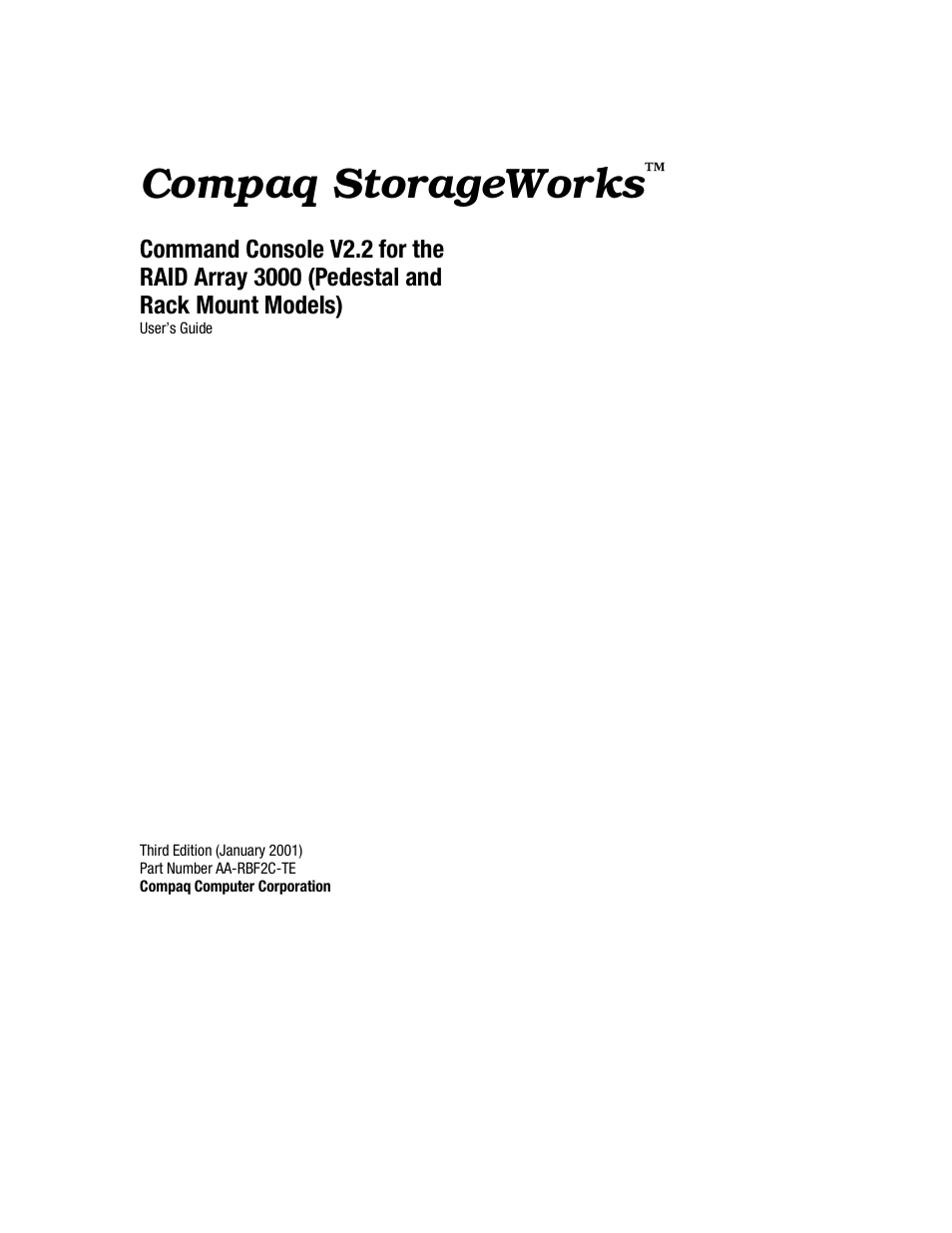 HP StorageWorks 3000 RAID Array User Manual | 126 pages