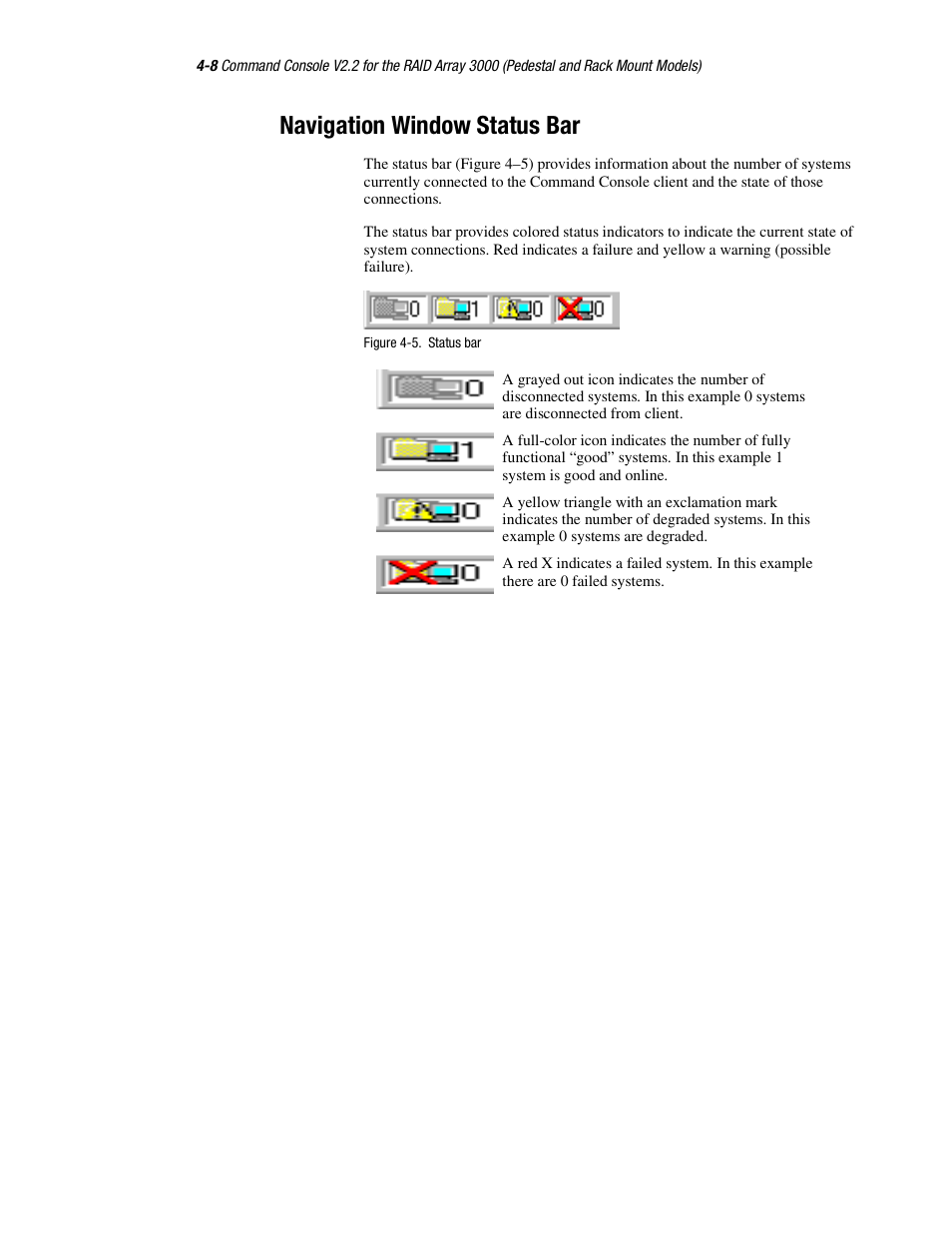 Navigation window status bar | HP StorageWorks 3000 RAID Array User Manual | Page 106 / 126
