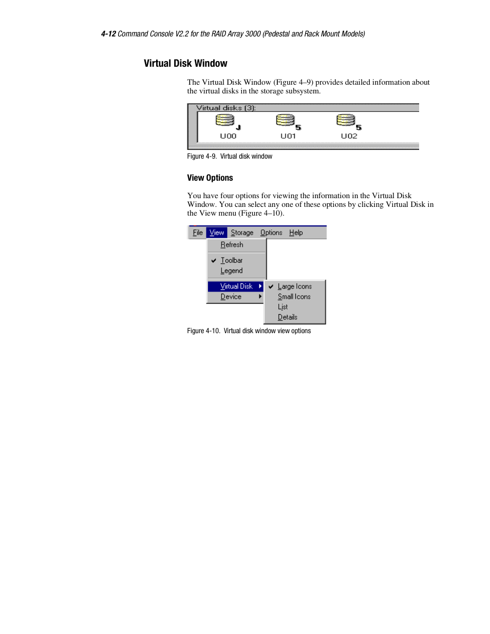 Virtual disk window | HP StorageWorks 3000 RAID Array User Manual | Page 110 / 126