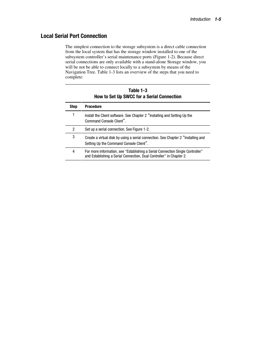 Local serial port connection | HP StorageWorks 3000 RAID Array User Manual | Page 21 / 126