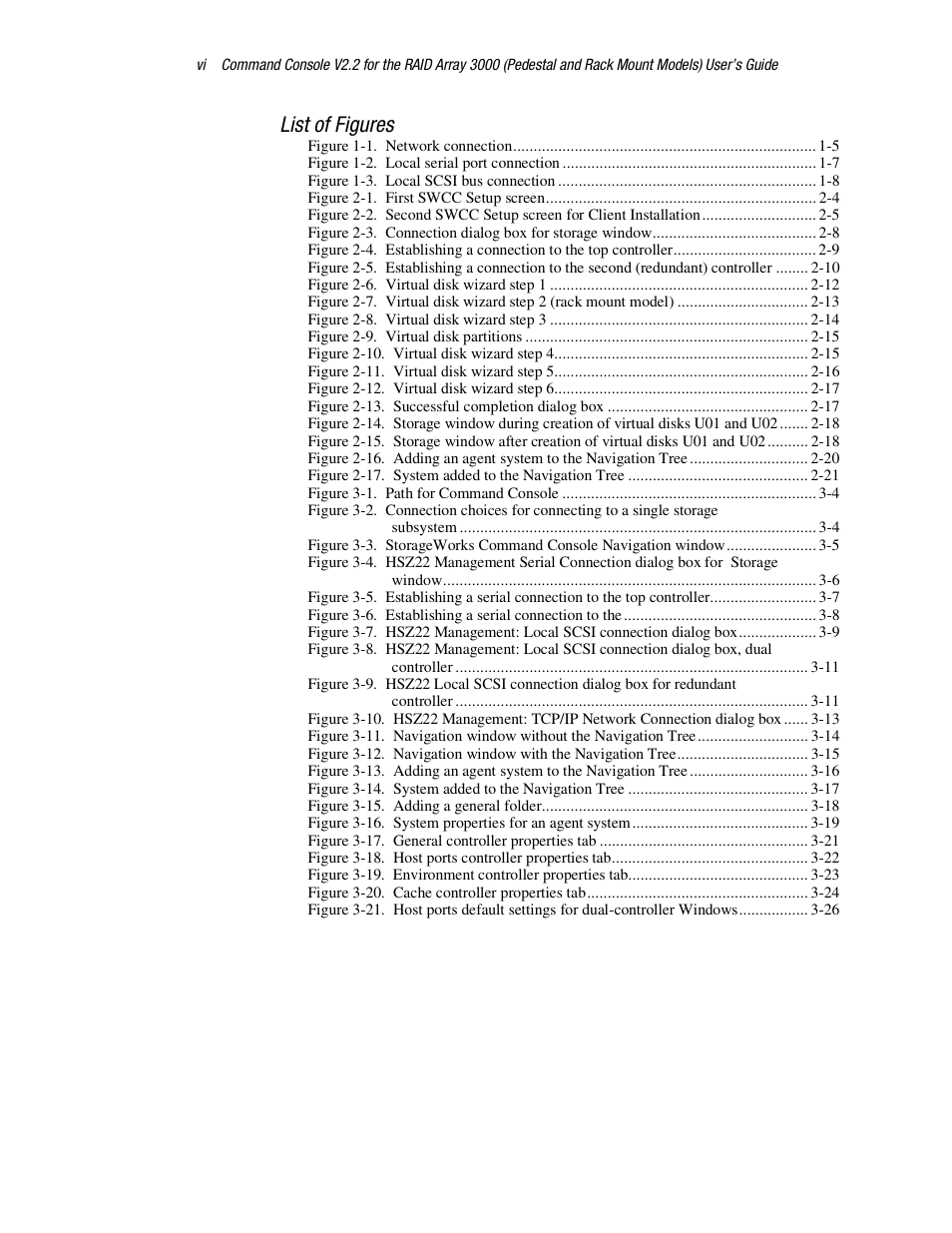 List of figures | HP StorageWorks 3000 RAID Array User Manual | Page 6 / 126