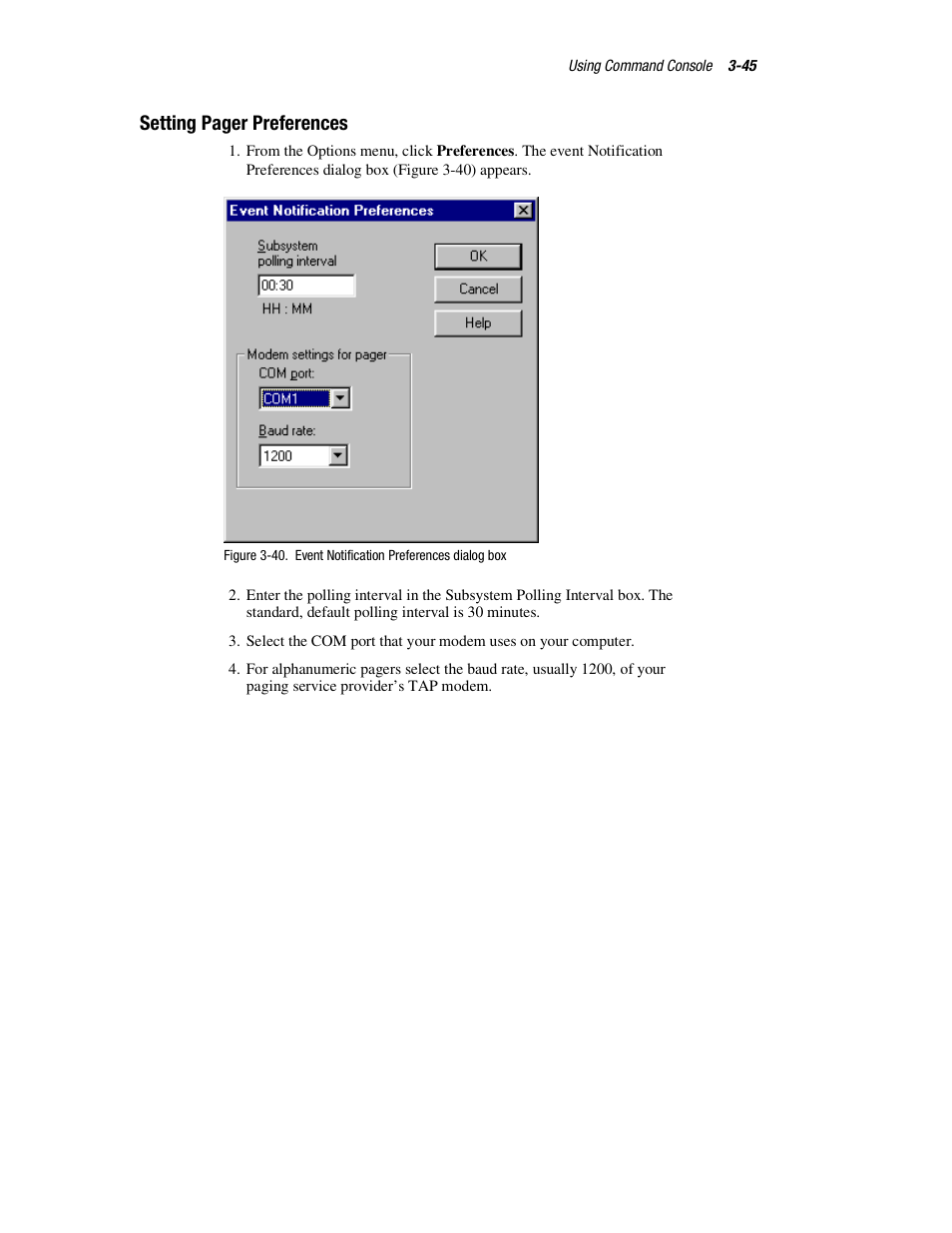 Setting pager preferences | HP StorageWorks 3000 RAID Array User Manual | Page 91 / 126