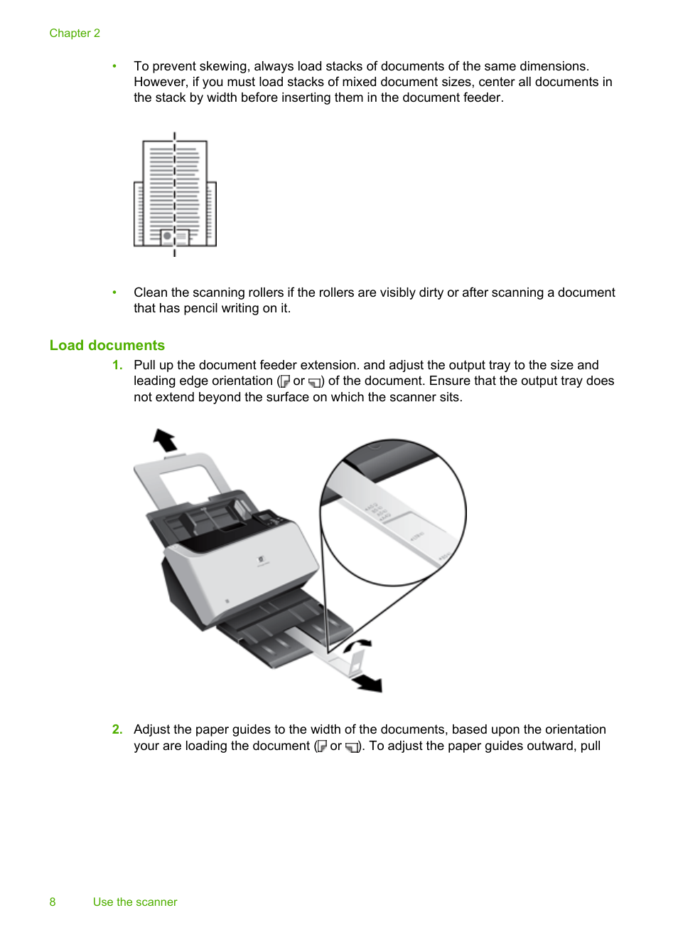 Load documents | HP Scanjet Enterprise 9000 Sheet-feed Scanner User Manual | Page 10 / 41