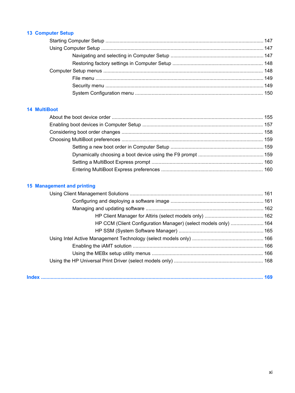 HP EliteBook 8540w Mobile Workstation User Manual | Page 11 / 187