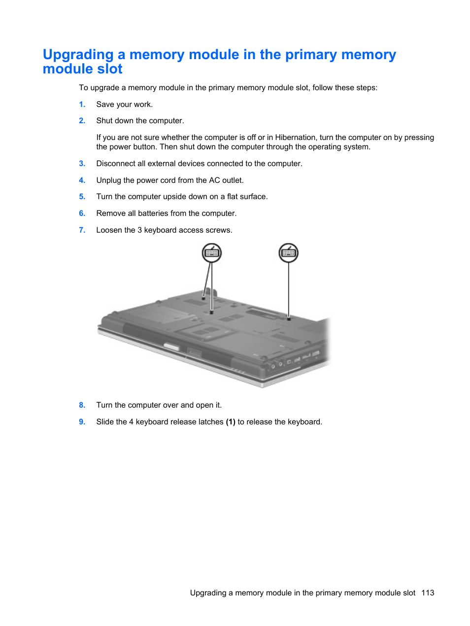 HP EliteBook 8540w Mobile Workstation User Manual | Page 125 / 187