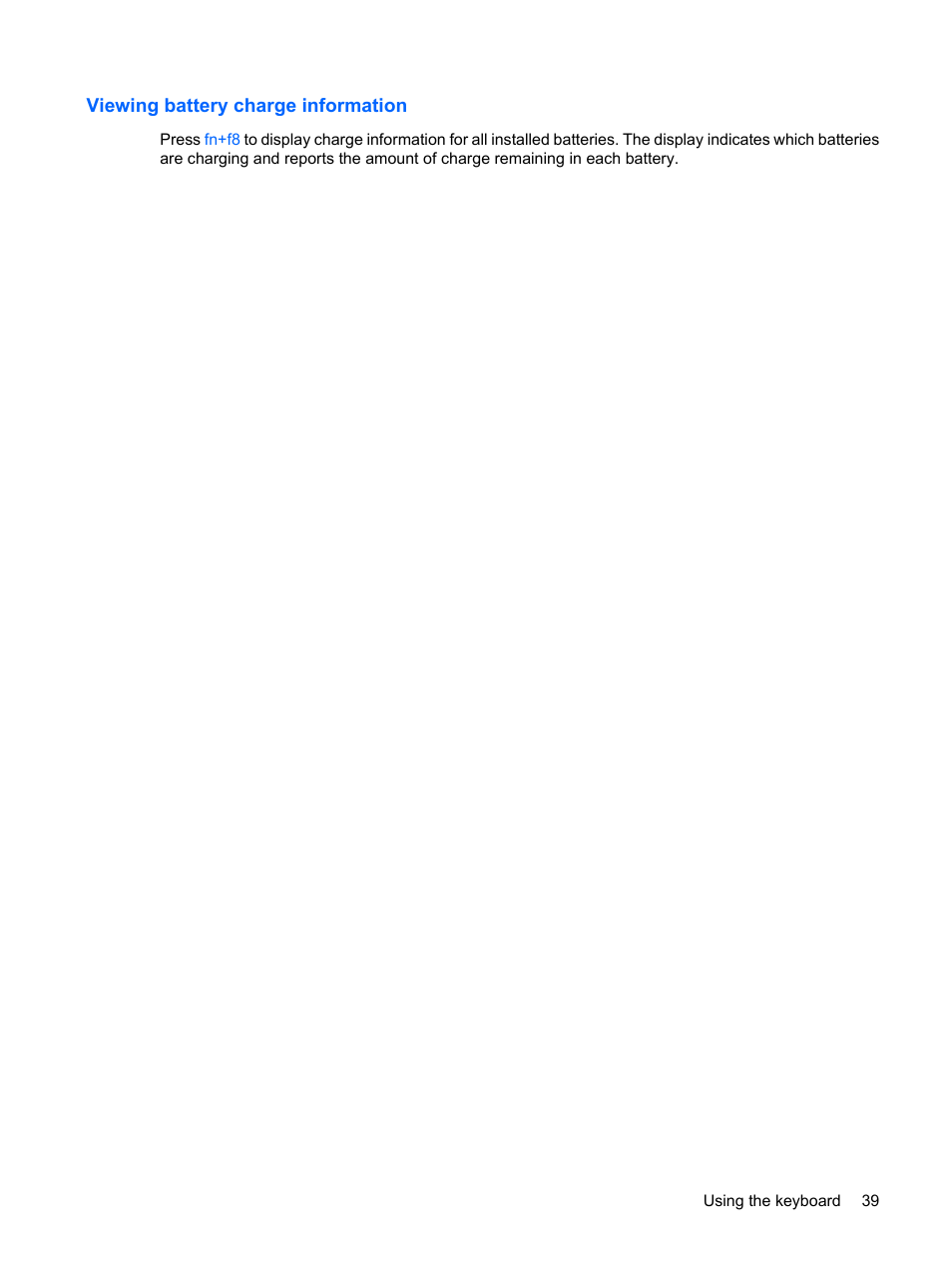 Viewing battery charge information | HP EliteBook 8540w Mobile Workstation User Manual | Page 51 / 187