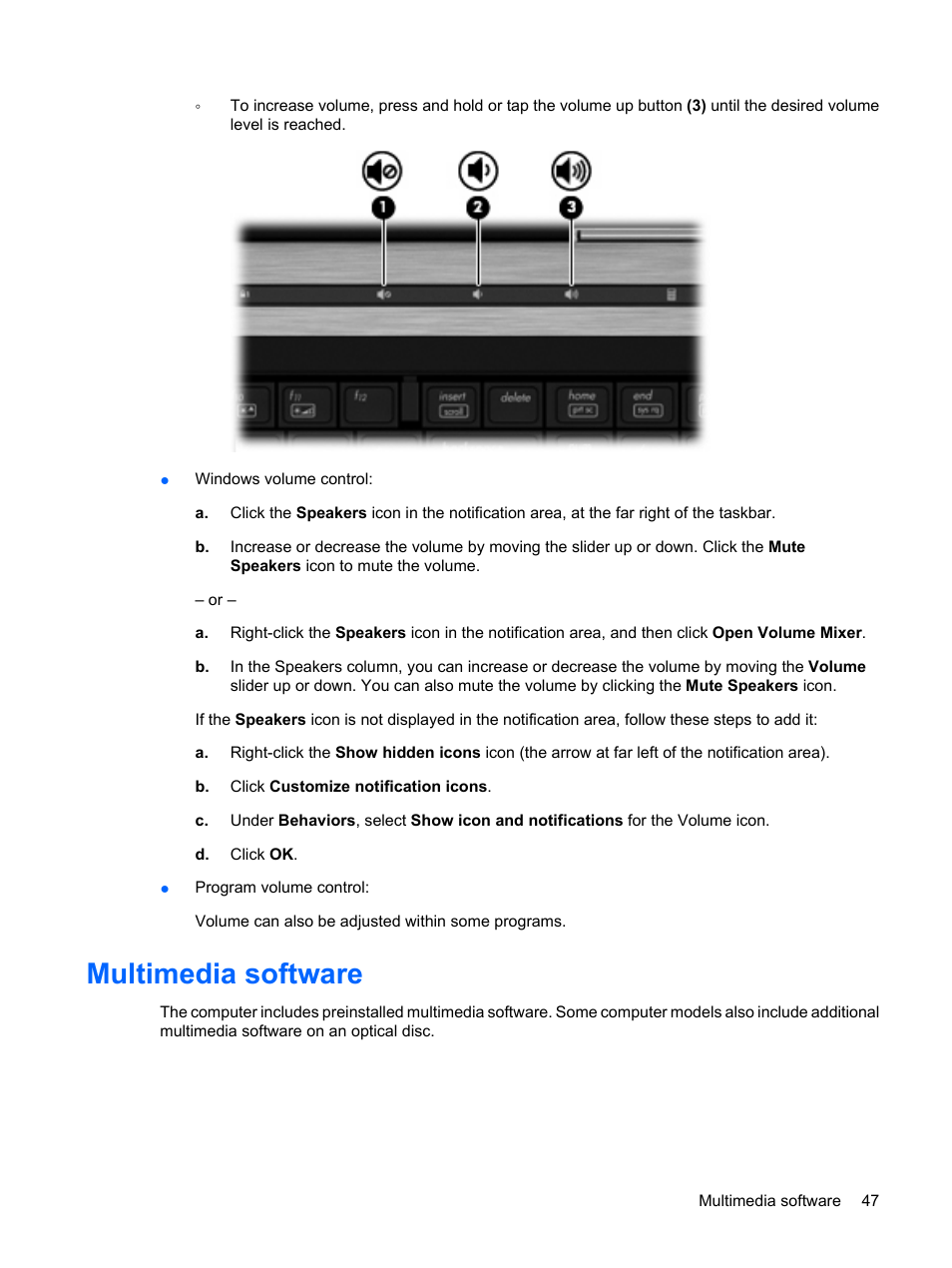 Multimedia software | HP EliteBook 8540w Mobile Workstation User Manual | Page 59 / 187