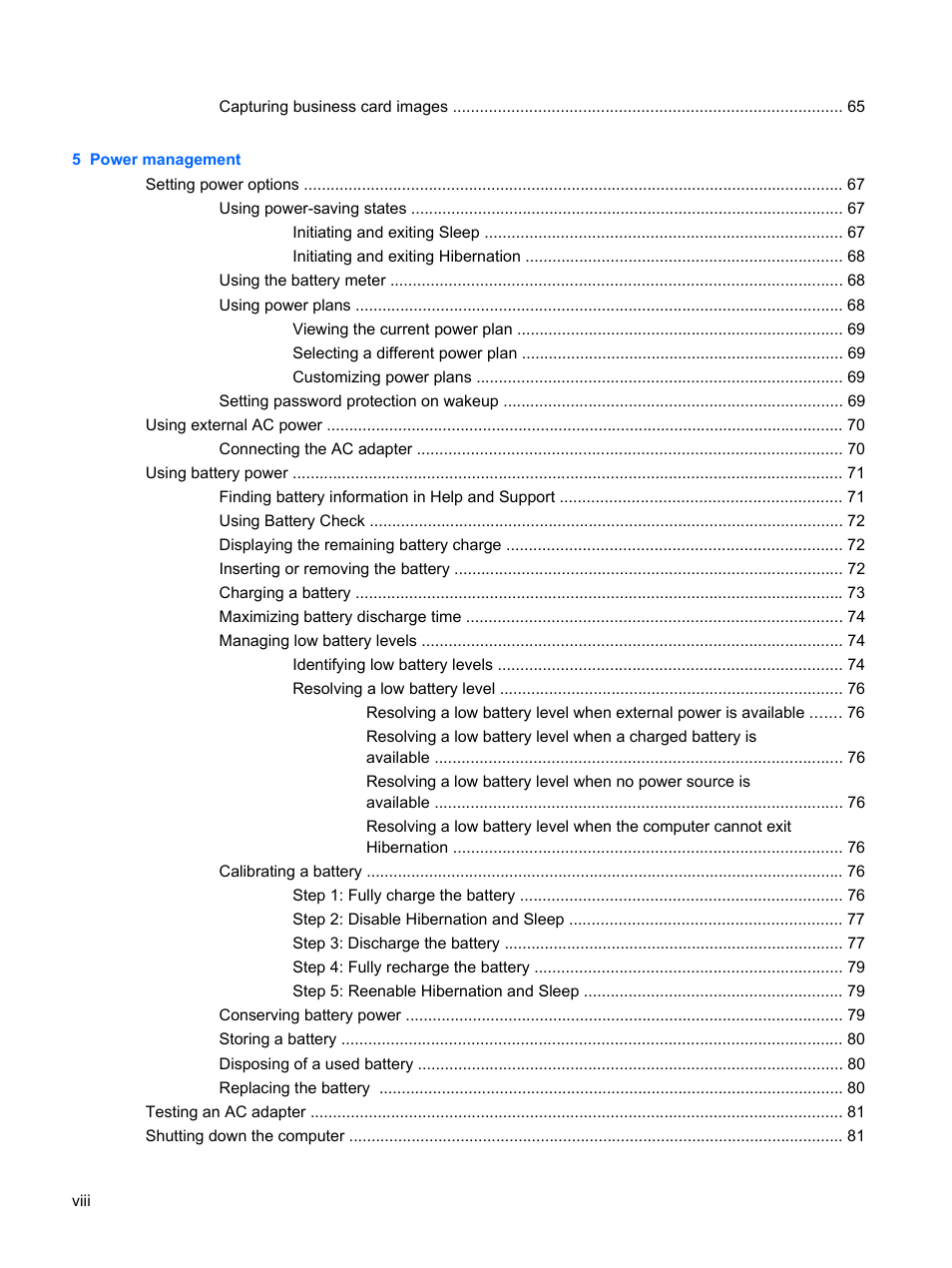 HP EliteBook 8540w Mobile Workstation User Manual | Page 8 / 187